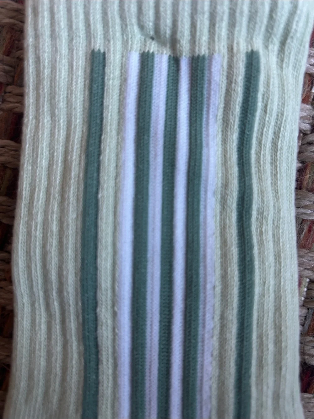 aerie mint and white striped crew socks
